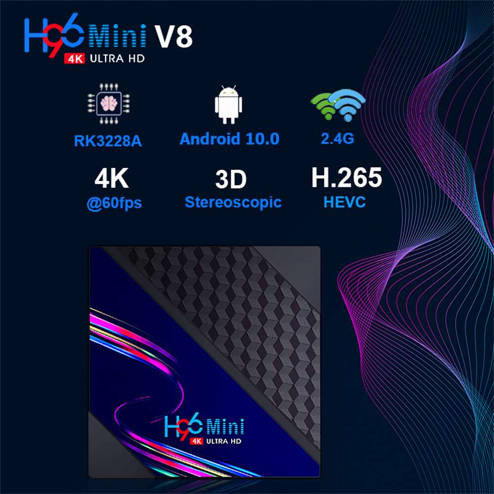 OEM H96 Mini V8 RockChip RK3228A smart tv box by china original provider