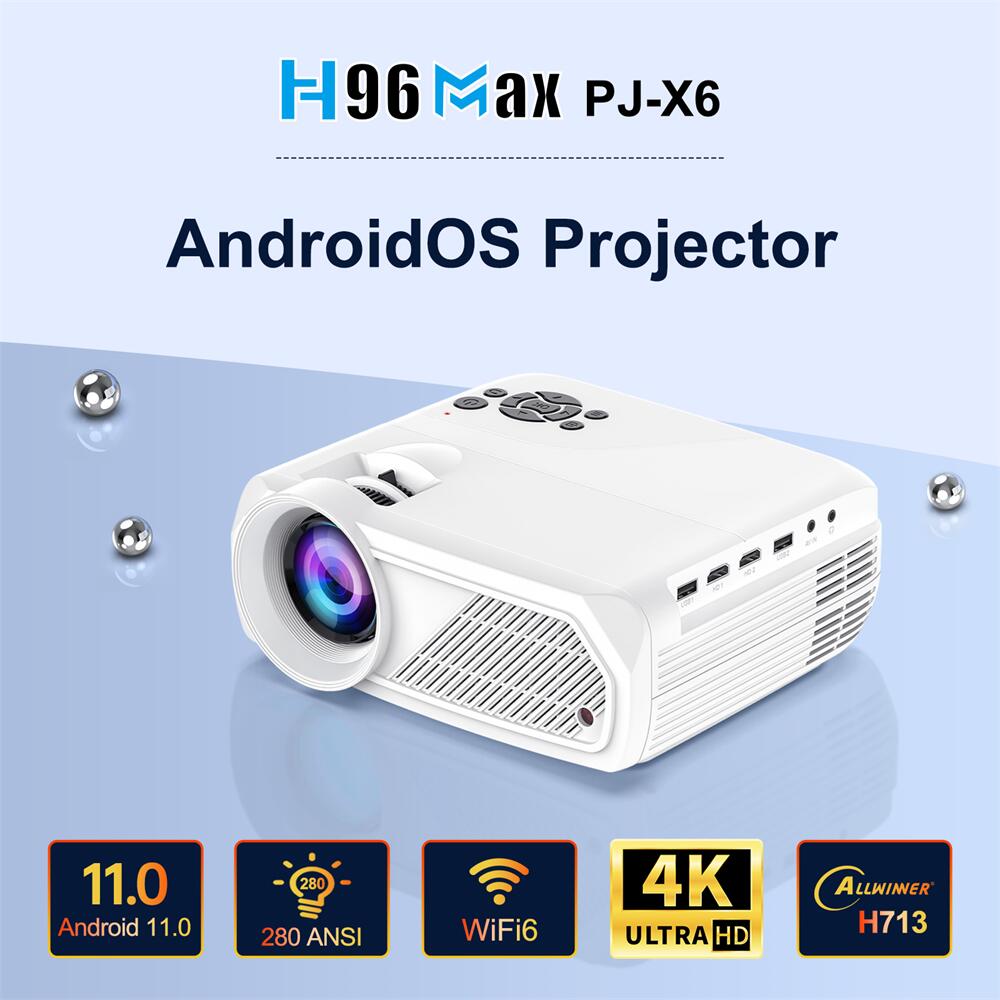 ODM H96Max PJ-X6 Allwinner H713 smart projector by original manufacturer in 2025