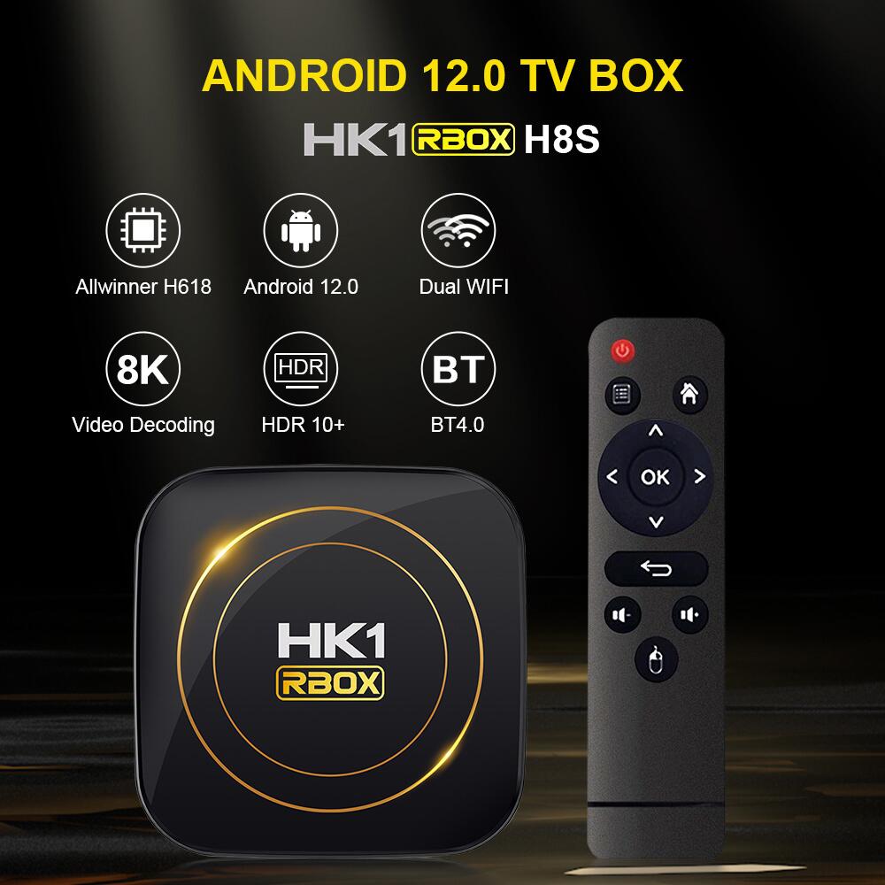 ODM HK1 RBOX H8S Allwinner H618 iptv boxes by china original factory in 2025