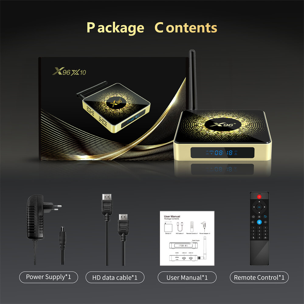 ODM X96 X10 Amlogic S928X linux tv boxes by original provider in 2025