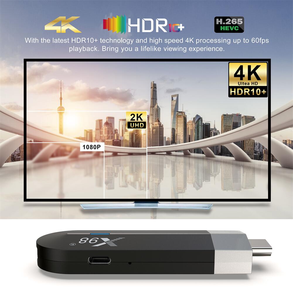 customize X98-S500 Amlogic S905y4 smart tv stick by original manufacturer in 2025